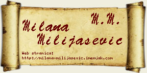 Milana Milijašević vizit kartica